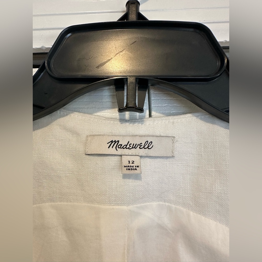 Madewell White Ribbed Button-Front Tank Top - Picture 4 of 5